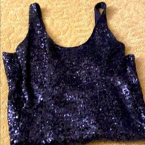Sequined blue minidress!
